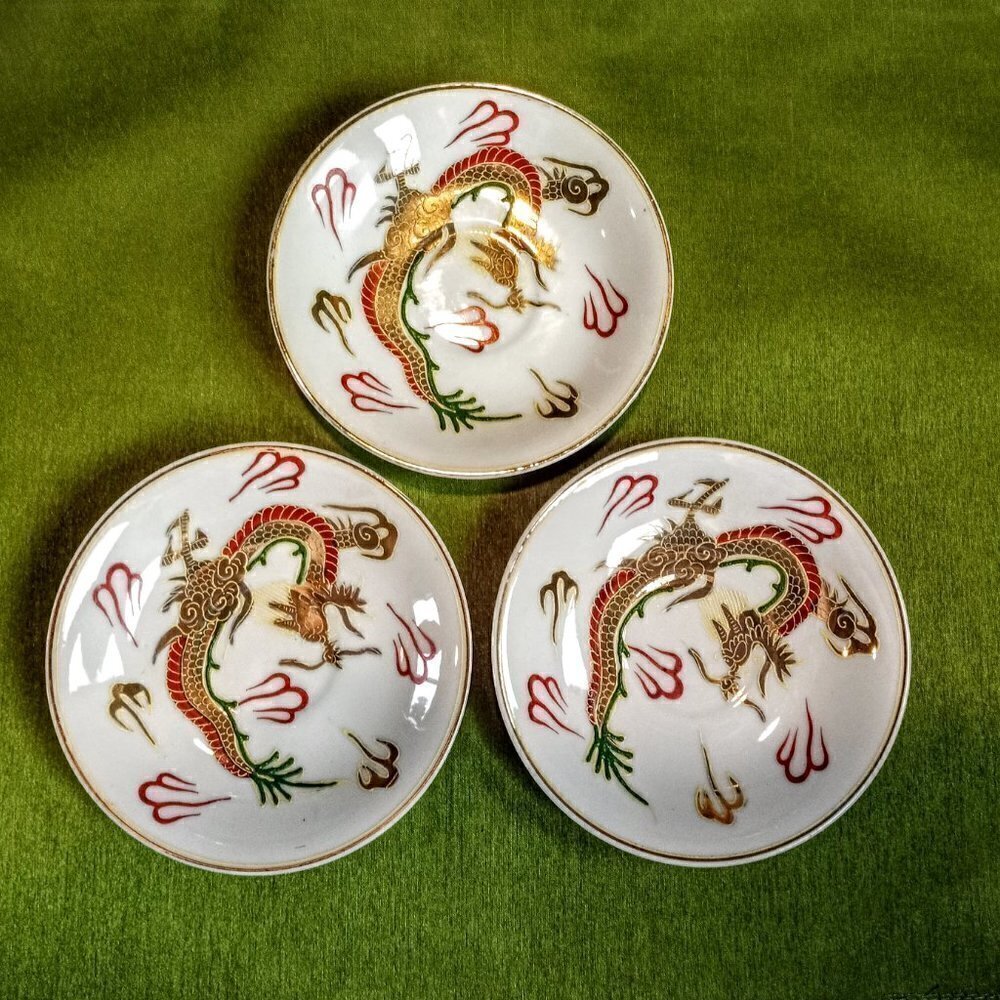 Hand-Painted Sunway China Kutani Japan 231 Saucers